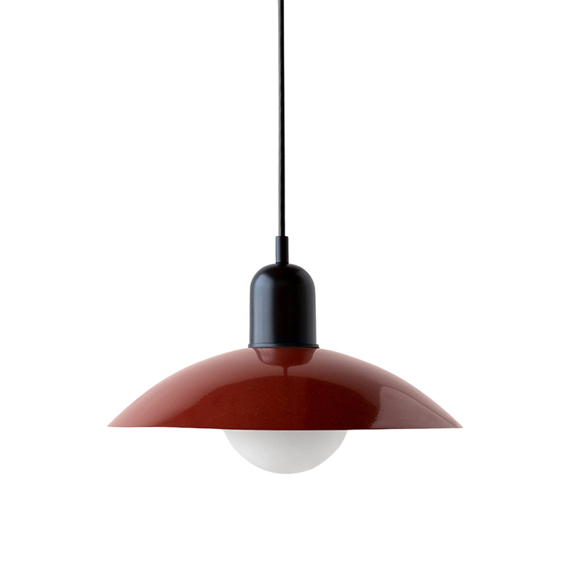 Scandinavian Metal Pendant Light with Wide Curved Shade