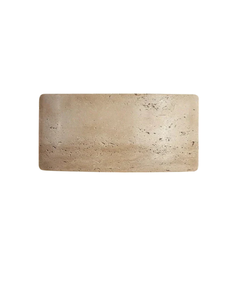 Modern Travertine Stone Wall Lamp with Warm Up & Down Lighting