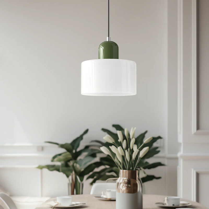 Retro Pendant Lamp with Glass Shade and Adjustable Cord for a Warm Atmosphere
