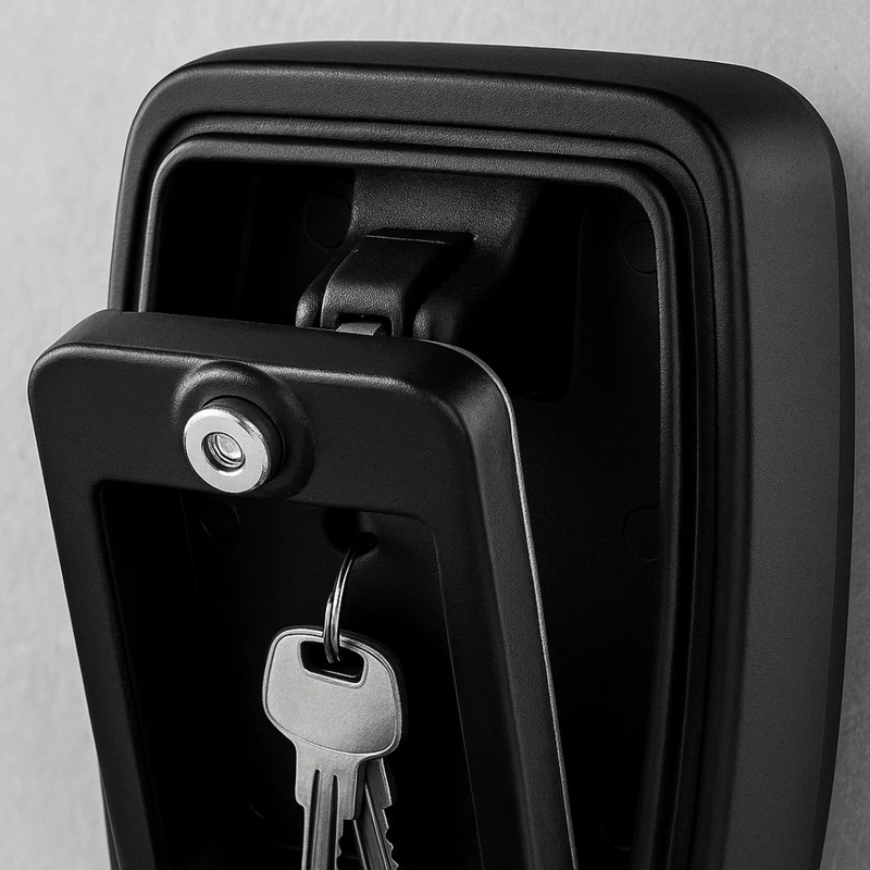 Wall-Mounted Key Safe with Combination Lock for Secure Outdoor Storage