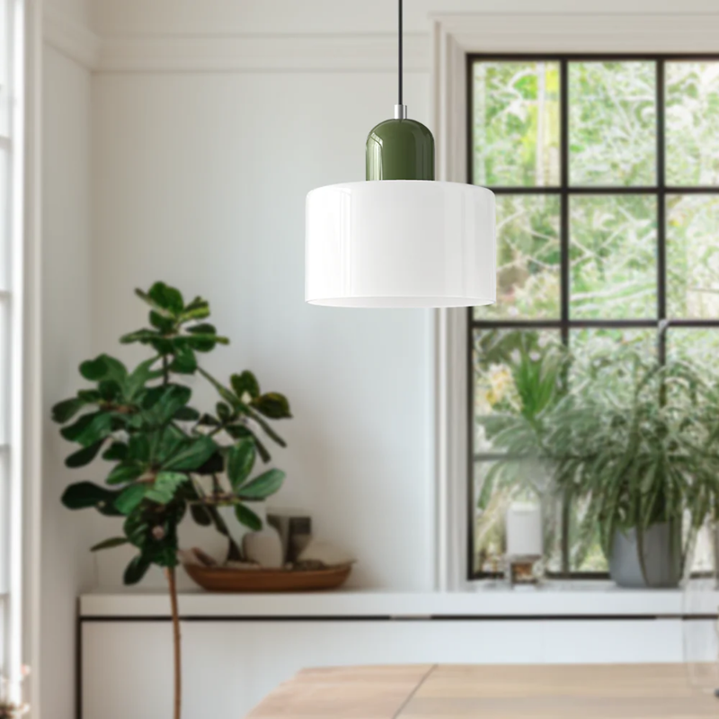 Retro Pendant Lamp with Glass Shade and Adjustable Cord for a Warm Atmosphere