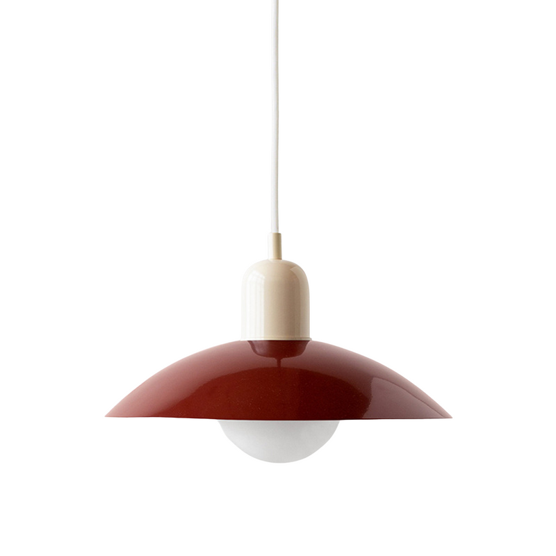 Scandinavian Metal Pendant Light with Wide Curved Shade