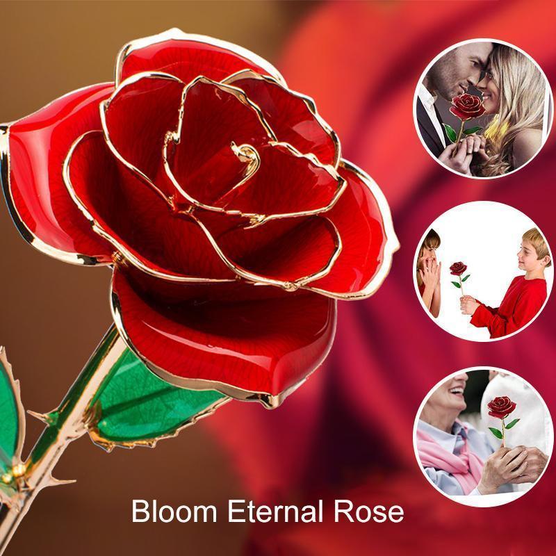 24K Gold-Plated Preserved Real Rose Keepsake