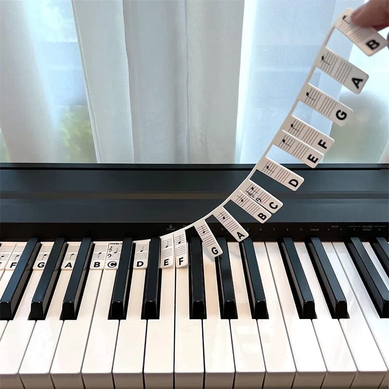Removable Piano Keyboard Note Labels for 88-Key Pianos