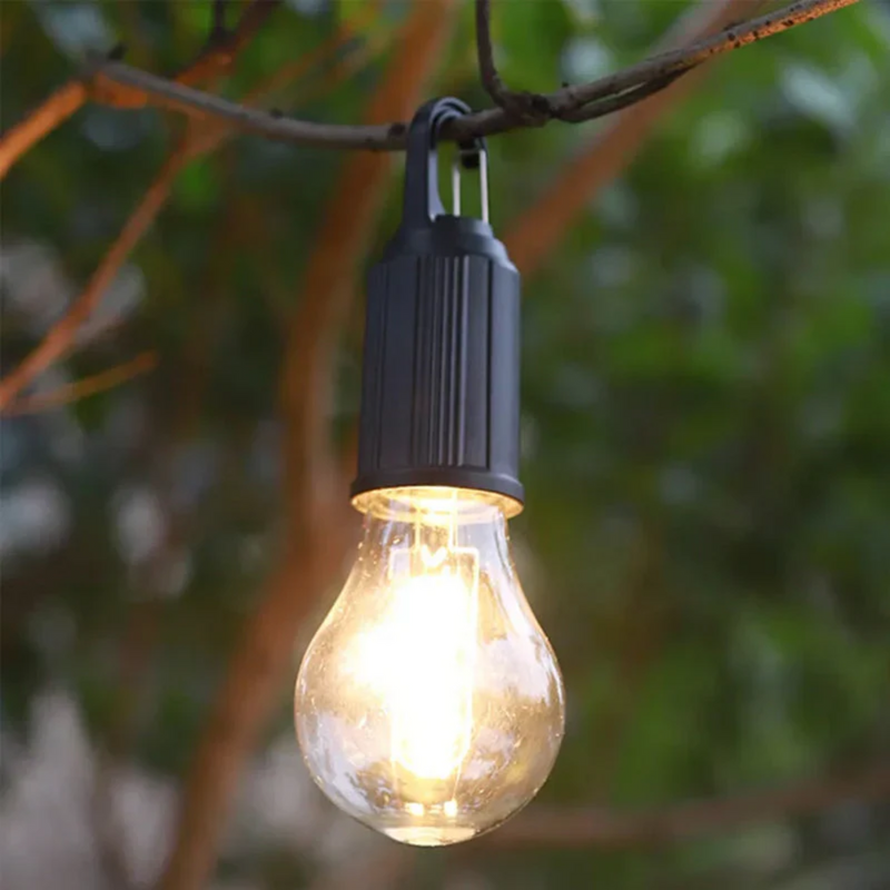 USB-Rechargeable Hanging LED Bulb for Camping and Emergency Use