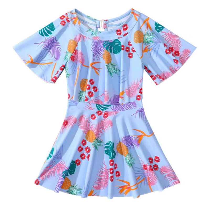 Girls' Swim Set for Beach and Pool with Skirt and Comfortable Fit