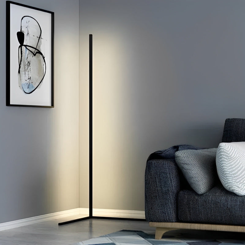 Minimalist LED Floor Lamp with Dimmable Light Settings and Modern Linear Design