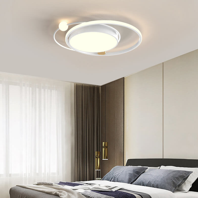 Modern LED Ceiling Light with Circular Design for Living Room and Bedroom
