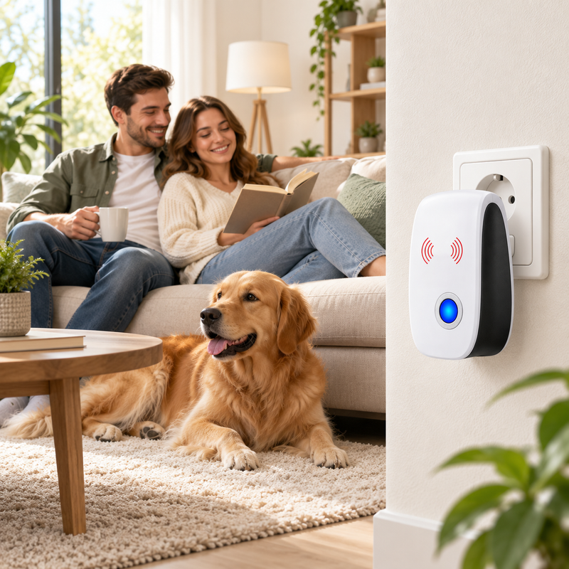 Ultrasonic & Electromagnetic Plug-In Pest Repeller