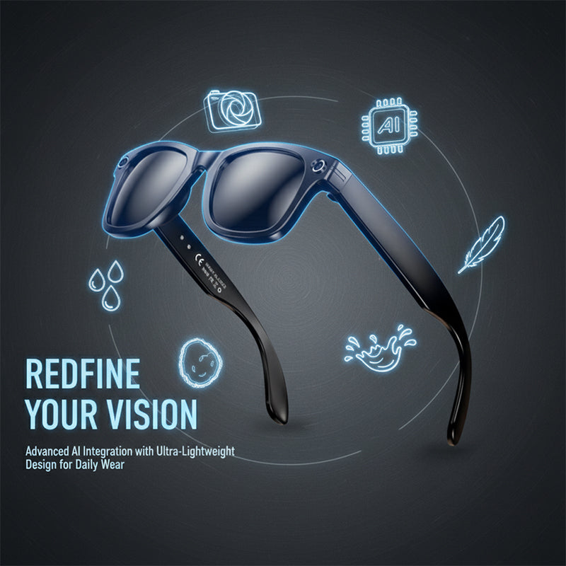 AI Smart Camera Glasses with Voice Control & HD Recording