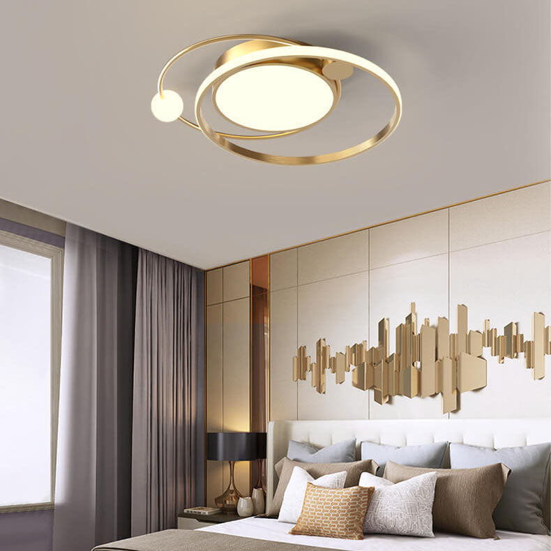 Modern LED Ceiling Light with Circular Design for Living Room and Bedroom