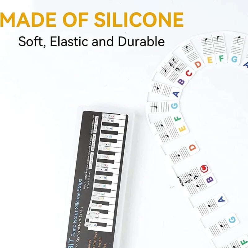 Removable Piano Keyboard Note Labels for 88-Key Pianos