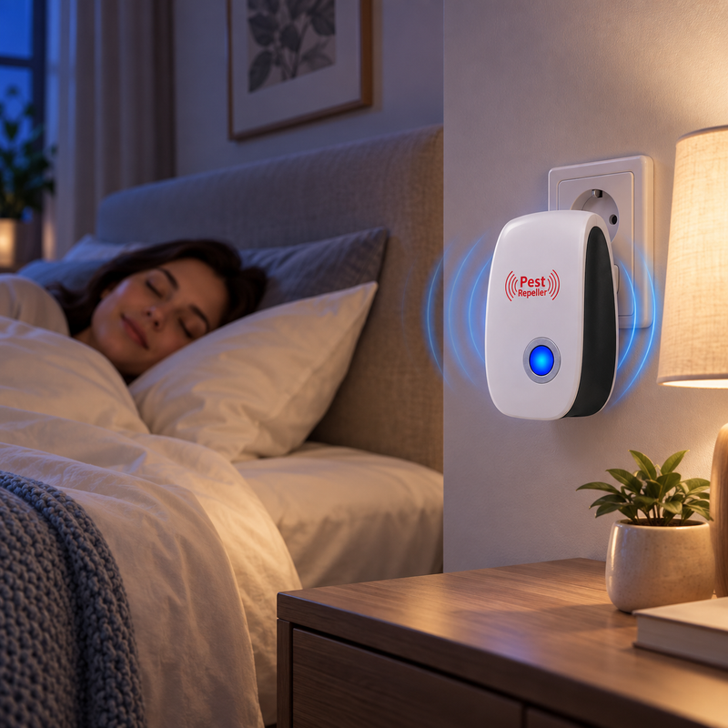 Ultrasonic & Electromagnetic Plug-In Pest Repeller