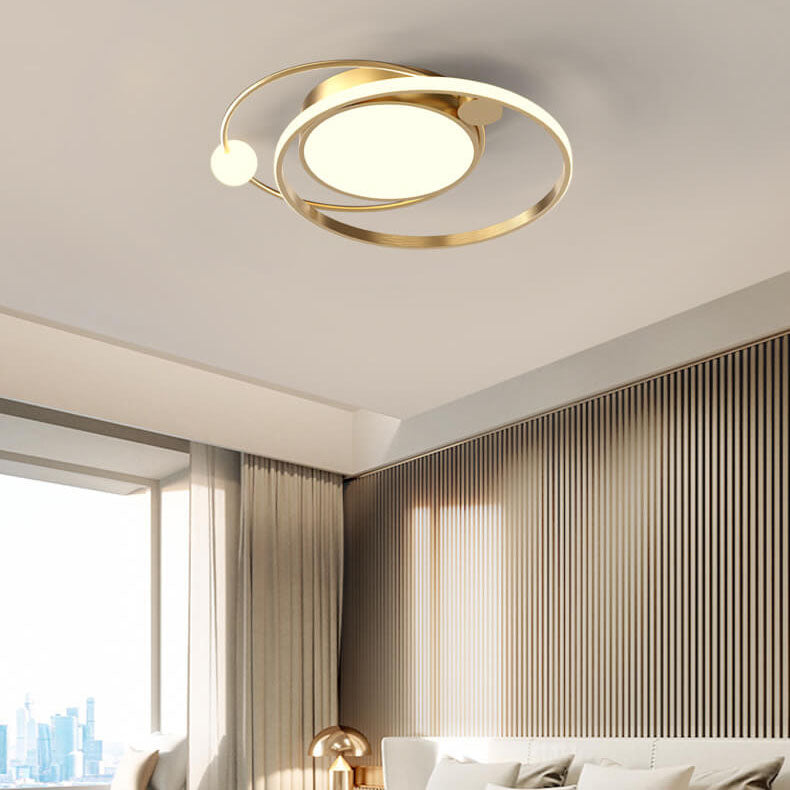 Modern LED Ceiling Light with Circular Design for Living Room and Bedroom