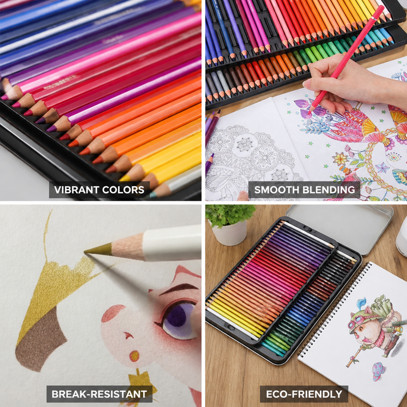 48-Piece Professional Coloured Pencil Set