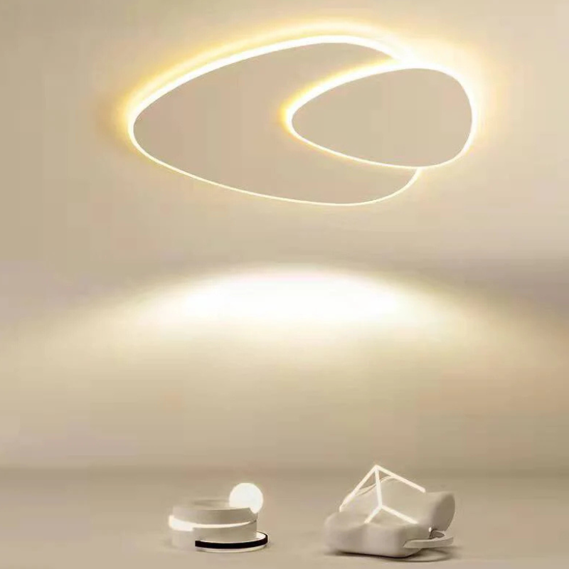 Minimalistic LED Ceiling Light with Organic Elliptical Shape for Modern Interiors