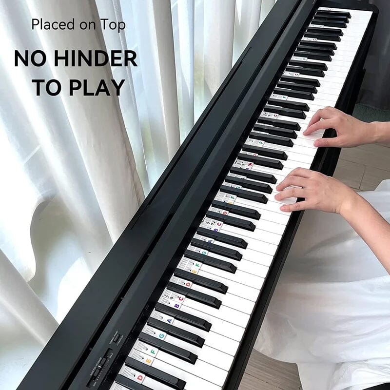 Removable Piano Keyboard Note Labels for 88-Key Pianos