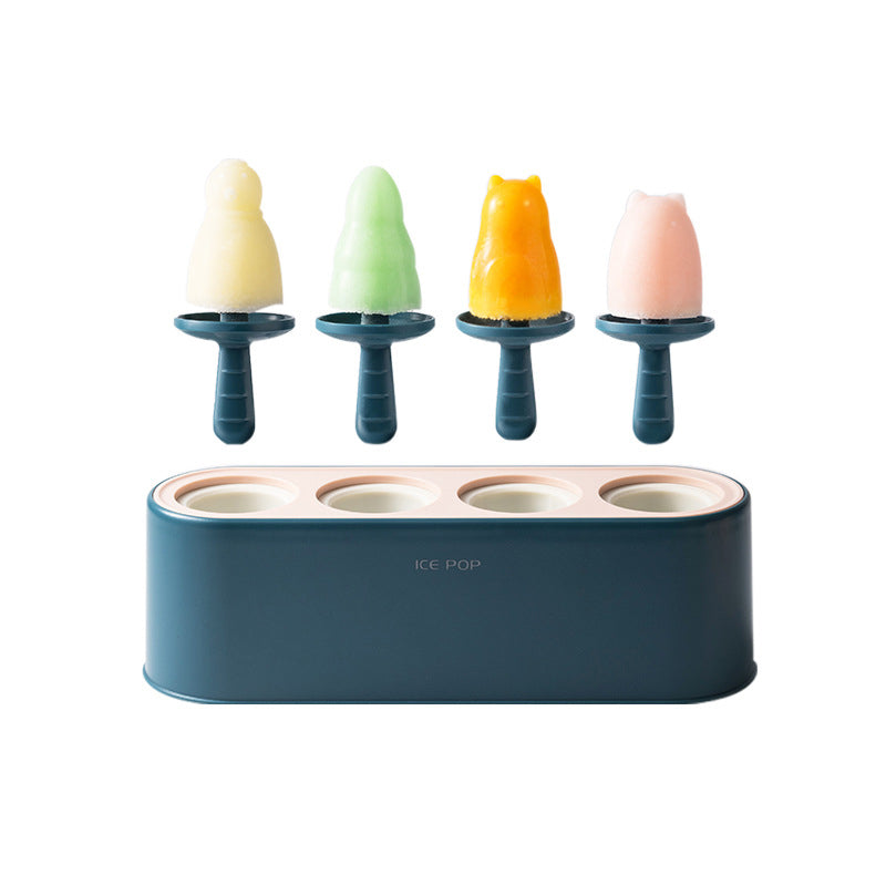 Silicone Ice Pop Mould with Four Reusable Sticks