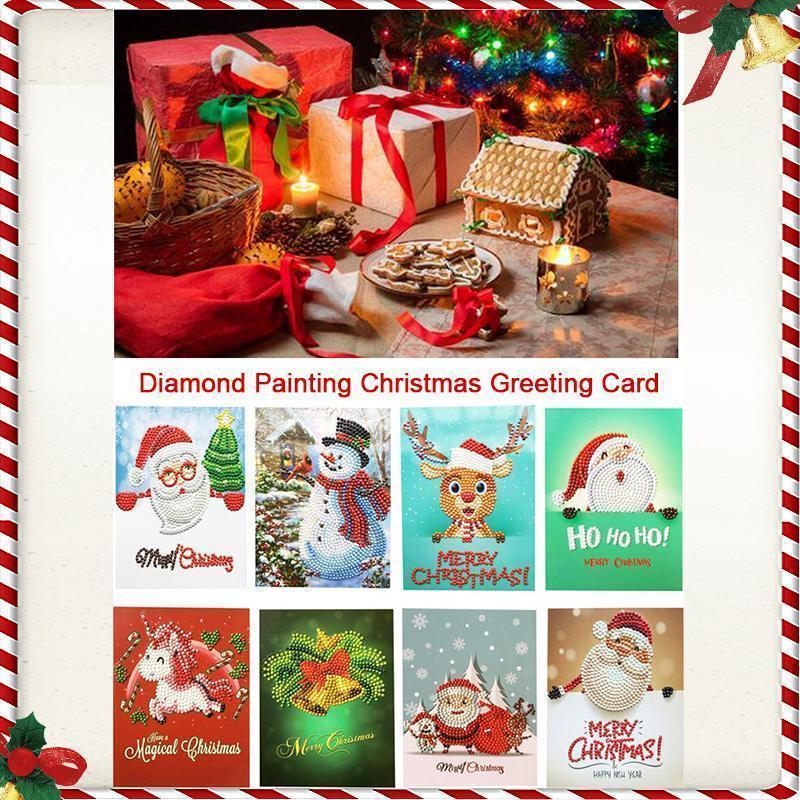 DIY Diamond Art Christmas Greeting Card Set