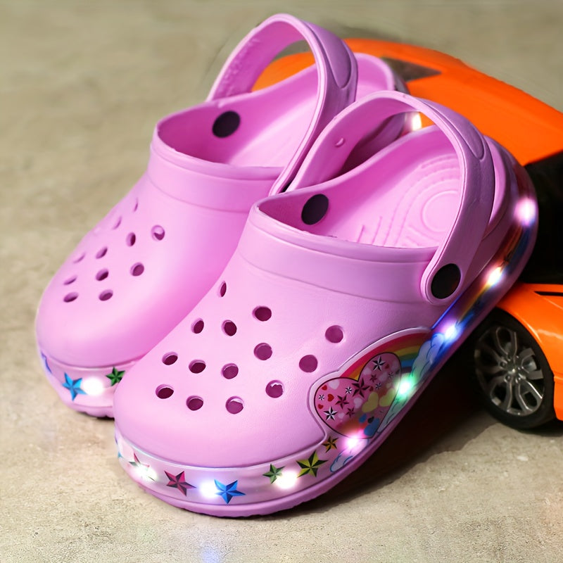 Glow-in-the-Dark Kids’ Clogs – Breathable and Anti-Slip Shoes
