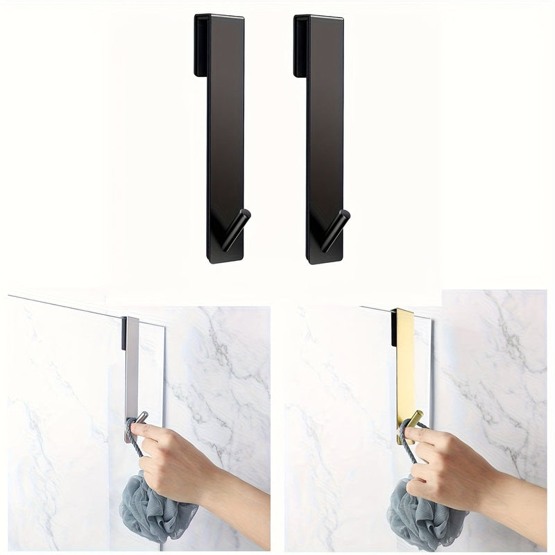 Modern Steel Glass Door Hooks Set – Stylish, Silent and Practical