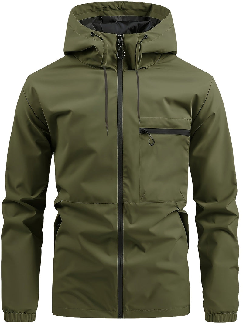 Men's Outdoor Jacket for Spring and Autumn – Windproof Hooded Jacket for Outdoor Activities