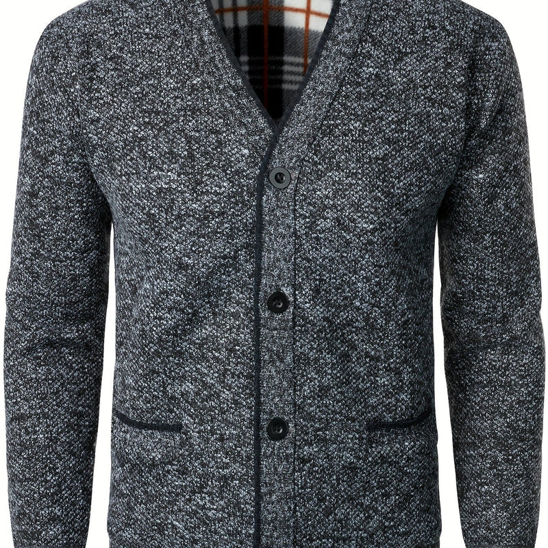 Men's Knitted Cardigan with Buttons – Warm and Comfortable for Autumn and Winter