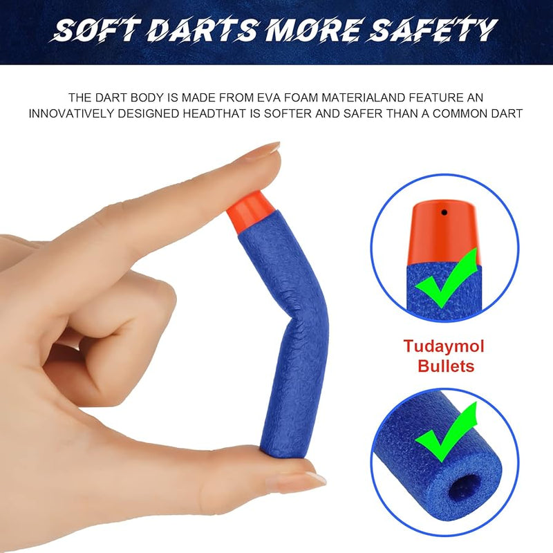 200 Foam Darts for Nerf with Wristband Holder and Storage Bag for Playful Fun