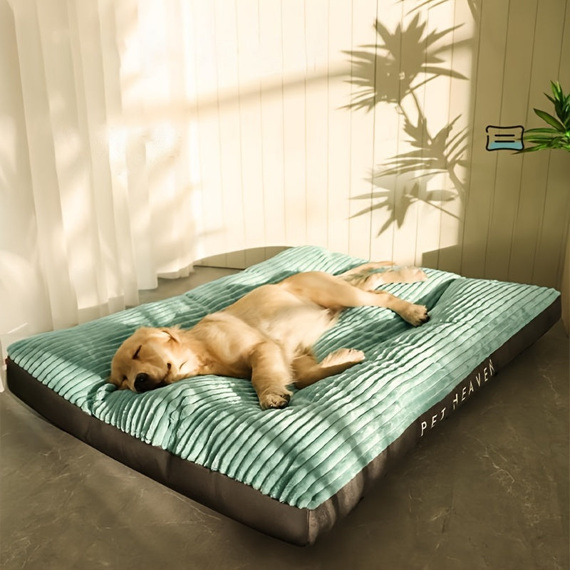 Comfortable Dog Bed for Dogs with Ribbed Sleeping Surface and Non-Slip Bottom