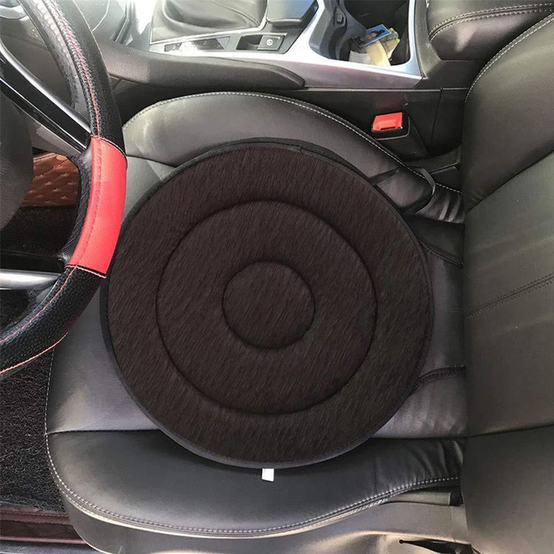 Swivel Seat Cushion with Memory Foam and Non-Slip Base