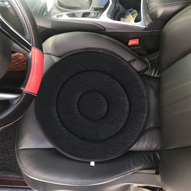 Swivel Seat Cushion with Memory Foam and Non-Slip Base
