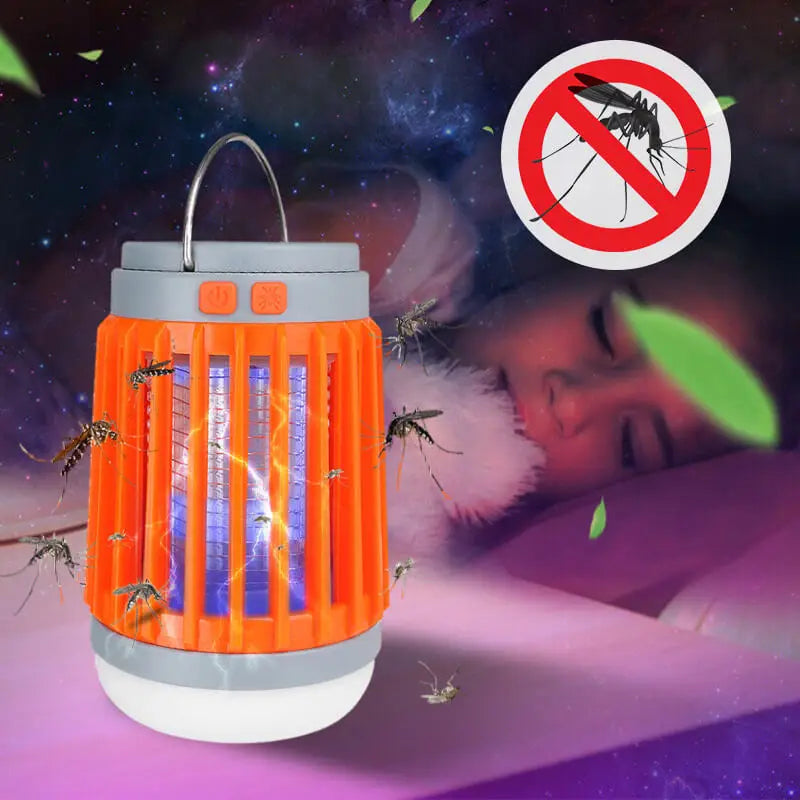 Solar Rechargeable UV Mosquito Killer Lamp with LED Light