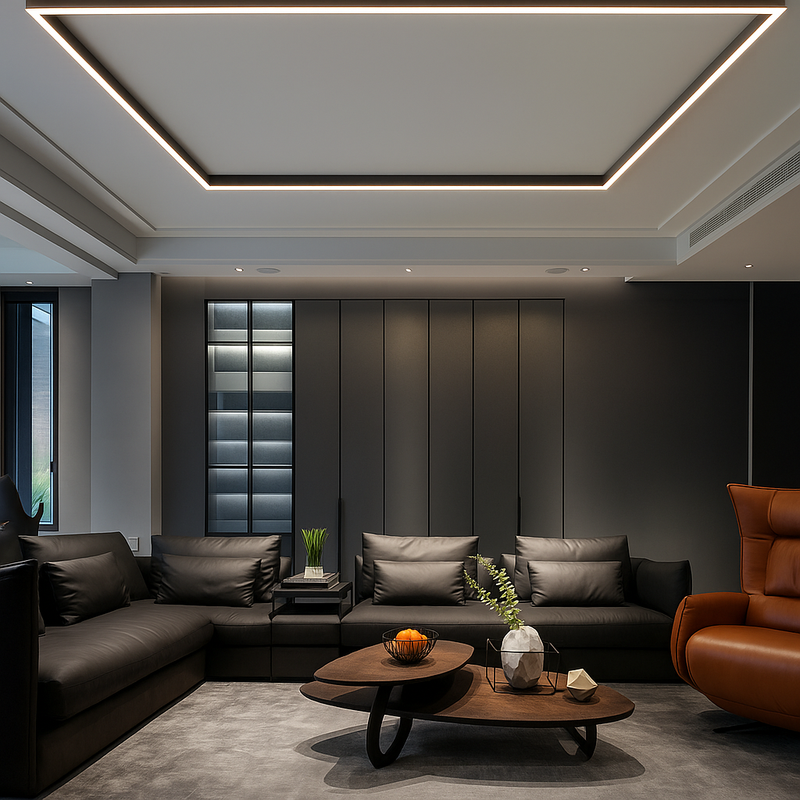 Scandinavian LED Ceiling Light with Integrated Modern Illumination
