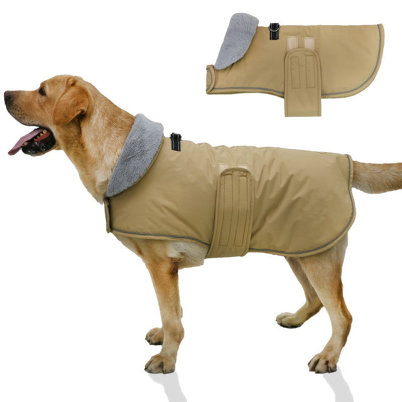 Dog coat with warm lining for various dog breeds for winter use