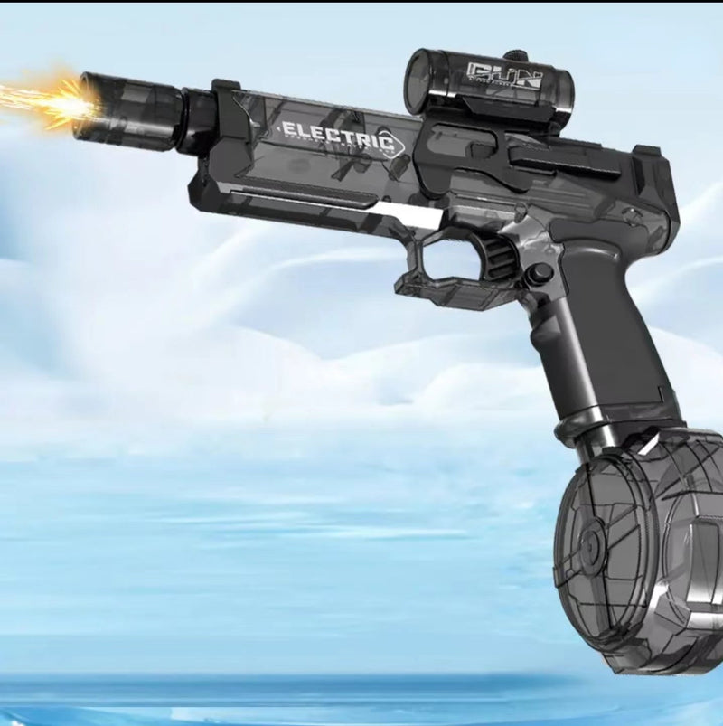 HydroStrike Electric Water Gun with Leak-Proof Tank & Interactive Lights