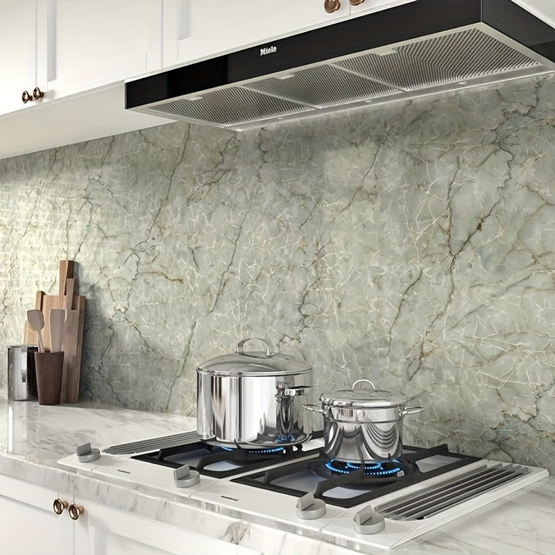 Self-Adhesive Marble Effect Vinyl Wallpaper for Kitchen and Bathroom