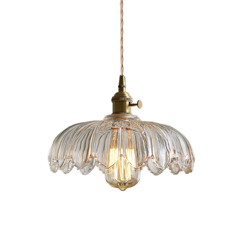 Glass Pendant Lamp in Flower Shape – Decorative and Atmospheric Design