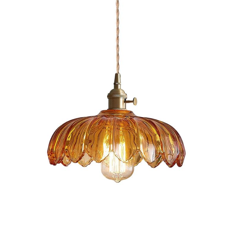 Glass Pendant Lamp in Flower Shape – Decorative and Atmospheric Design