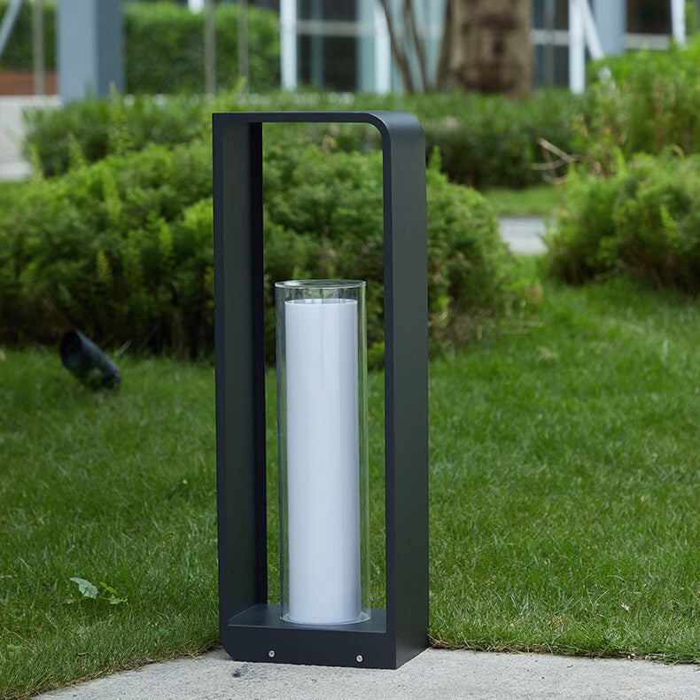 Rectangular Solar Outdoor Lantern with Remote-Controlled LED Light
