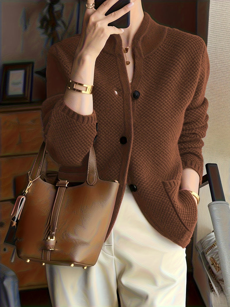 Ladies Knitted Sweater with High Neck – Comfortable and Timeless