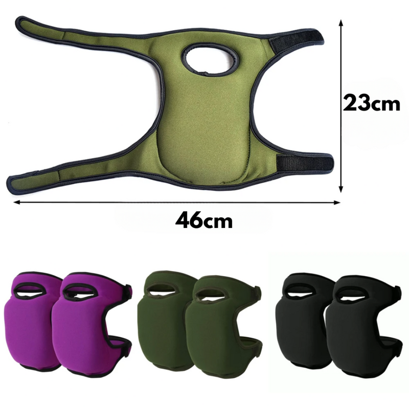 Strap-On Gardening Knee Pads with Flexible Protective Covers