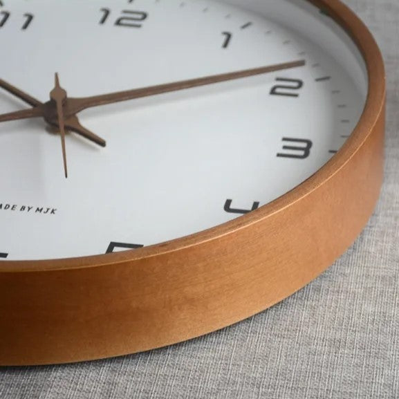 Minimalist Wall Clock with Wooden Frame – Stylish, Timeless and Clear