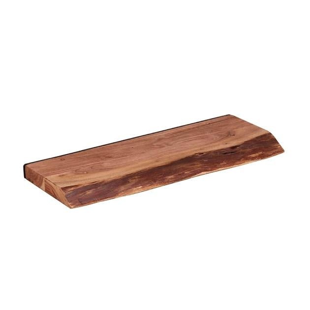 Étagère Murale – Bois d'Acacia avec Finition en Tronc d'Arbre, Design Industriel pour Salon ou Chambre