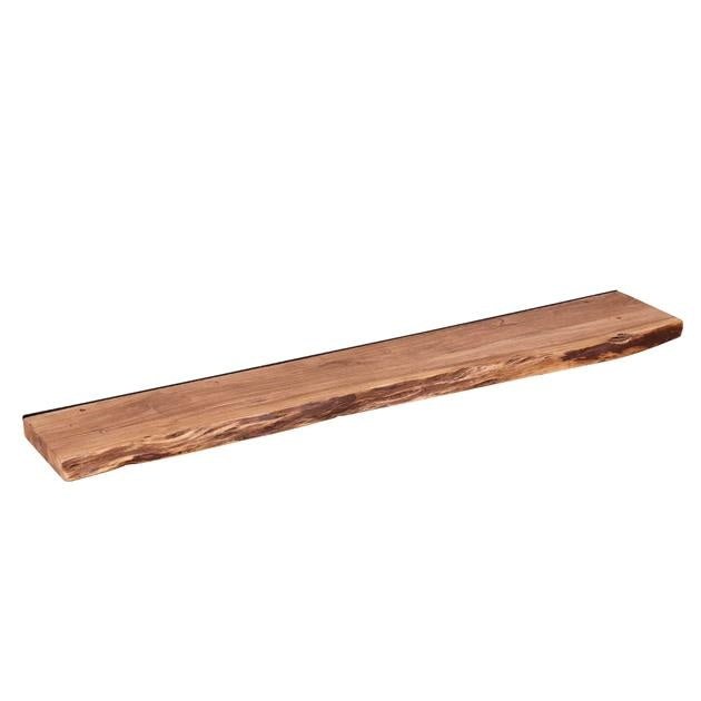 Étagère Murale – Bois d'Acacia avec Finition en Tronc d'Arbre, Design Industriel pour Salon ou Chambre