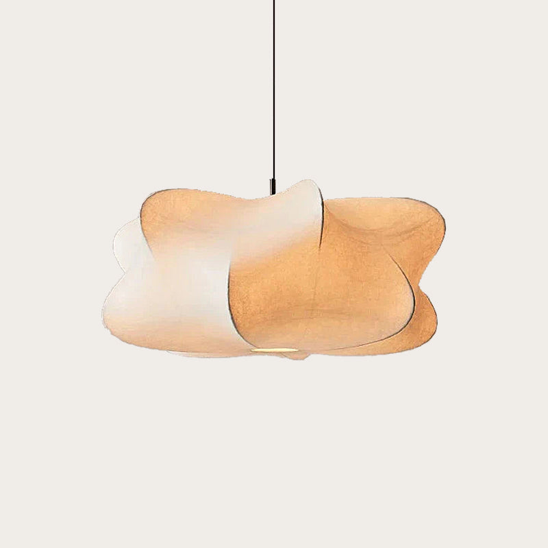 Japanese-Inspired Pleated Silk Pendant Light for Interiors
