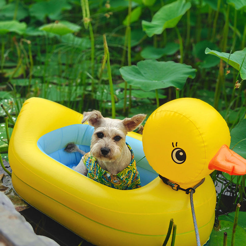 Inflatable Duck Shaped Swimming Ring for Dogs for Safe Water Fun