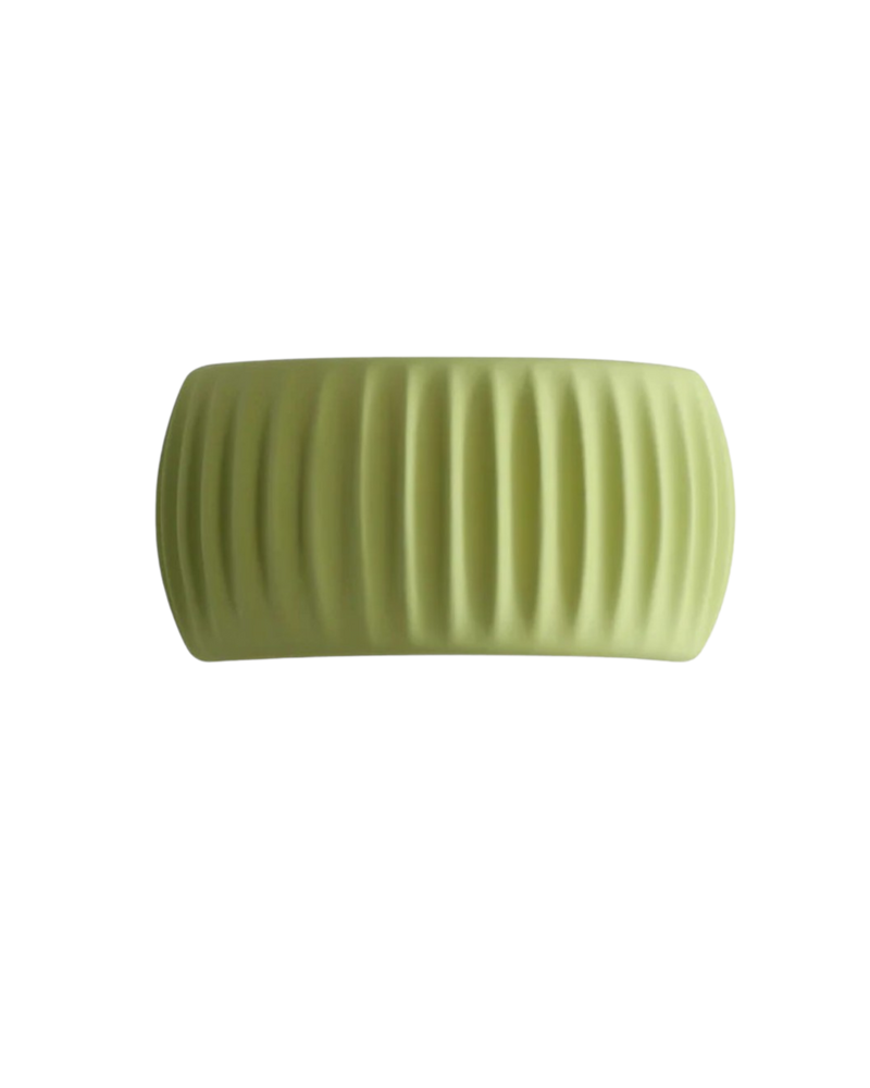 Textured Resin Wall Sconce with Wavy Design & Up-Down Ambient Lighting