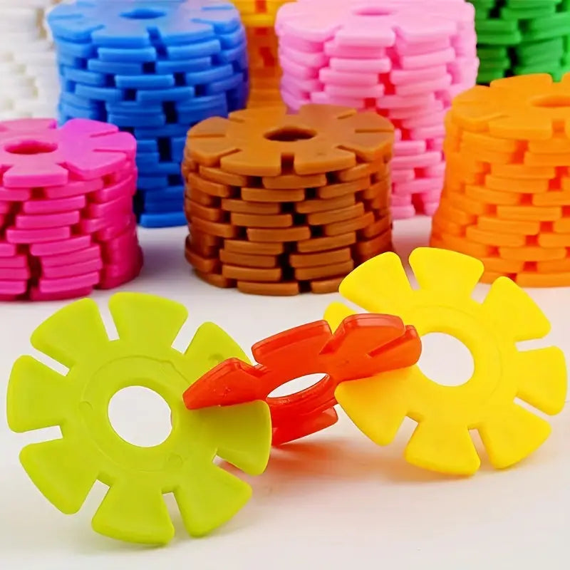 Colourful Interlocking Building Discs for Creative Play