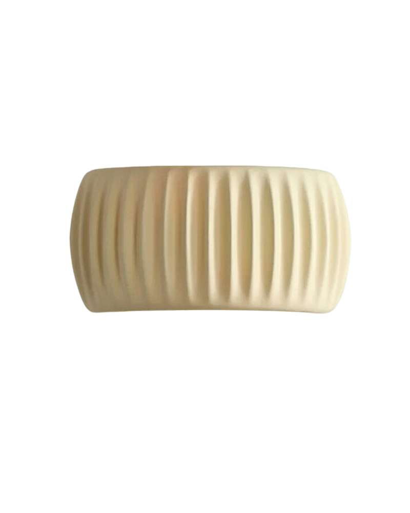 Textured Resin Wall Sconce with Wavy Design & Up-Down Ambient Lighting