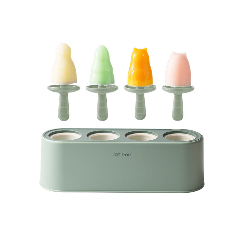 Silicone Ice Pop Mould with Four Reusable Sticks